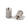 925 Sterling Silver Micro Pave Clear Cubic Zirconia Beads SE-CBAF1B2-13B-P-1