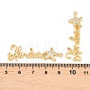 Brass Micro Pave Clear Cubic Zirconia Connector Charms KK-F931-29B-G-3