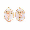 Brass Birth Floral Pendants KK-S364-286-1