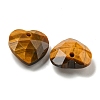 Natural Tiger Eye Faceted Heart Charms G-G123-01E-2