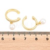 Round Brass Micro Pave Clear Cubic Zirconia Cuff Earrings EJEW-Z164-02G-5