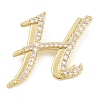 Brass Micro Pave Clear Cubic Zirconia Pendants CU-CBA8481-01G-H-1
