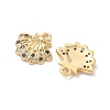 Brass Micro Pave Cubic Zirconia Charms KK-C099-01J-G-2