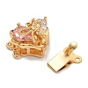 Brass Micro Pave Cubic Zirconia Box Clasps KK-U037-40G-C-2