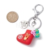 Christmas PVC Plastic Pendants Keychain KEYC-JKC00909-4