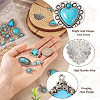 24Pcs 12 Styles Synthetic Turquoise Pendants FIND-TA0001-79-5