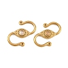 304 Stainless & Natural Rose Quartz S-Hook Clasps SA-CBA3073-02G-02-1