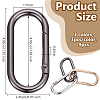 9Pcs 3 Colors Zinc Alloy Spring Gate Rings FIND-OC0013-44-2