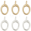 6Pcs 2 Colors Brass Spring Gate Rings KK-SC0008-02-7