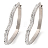 304 Stainless Steel Heart Hoop Earrings EJEW-S242-01P-D-2