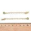 Brass Enamel ABS Imtation Pearl End with Chain KK-B129-27G-03-3