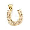 Rack Plating Brass Micro Pave Cubic Zirconia Pendants KK-L226-100G-U-1