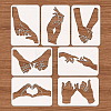 7Pcs 7 Styles Plastic Drawing Painting Stencils Templates DIY-WH0172-825-3