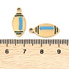 304 Stainless Steel Enamel Pendants STAS-Z190-07G-02-3