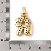 Brass Micro Pave Cubic Zirconia Pendants ZIRC-P121-01G-R-3