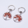 Natural Carnelian Keychain KEYC-E023-03F-1