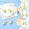 4Pcs 2 Styles Brass Enamel Locket Pendants KK-CJ0005-56-3