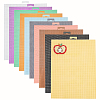 10Pcs 10 Colors PE Plastic Mesh Canvas Sheet DIY-NB0016-07-1
