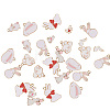 Alloy Enamel Bunny Pendants ENAM-CJ0001-36-5
