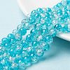 Baking Painted Crackle Glass Bead Strands CCG-S001-8mm-06-1