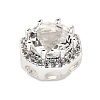 Brass Micro Pave Cubic Zirconia Beads KK-D408-11S-01A-2