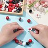 50Pcs 10 Styles Ladybug Theme Printed Wood Beads WOOD-CJ0001-79-4