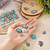 24Pcs 12 Styles Synthetic Turquoise Pendants FIND-TA0001-79-7