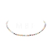 Natural Quartz Crystal & Glass Seed Bead Beaded Necklaces for Women NJEW-JN04262-4