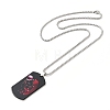 Non-Tarnish 201 Stainless Steel Rectangle with Constellations Pendant Necklace for Women NJEW-G015-01L-3