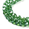 Electroplate Transparent Glass Beads Strands EGLA-A035-T6mm-A11-3