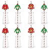 8Pcs Sweater Paper Straw Decor PW-WG25A4F-01-1