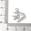 Brass Micro Pave Clear Cubic Zirconia Pendants KK-U046-02P-04-3