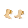 304 Stainless Steel Boot Shape Stud Earrings for Men Women EJEW-E163-11G-1