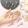 10Pcs Heart Alloy Lobster Claw Clasps Keychain Clasps HJEW-YW00393-5