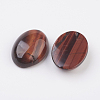 Natural Dyed & Heated Red Tiger Eye Flat Back Cabochons G-G741-25x35mm-13-2
