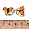 Hand Painted Butterfly Porcelain Beads PORC-Q006-05B-3