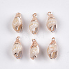 Electroplate Spiral Shell Pendants SSHEL-T006-12-1