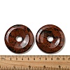 Natural Mahogany Obsidian Pendants G-P532-01A-26-3