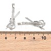 Brass Micro Pave Clear Cubic Zirconia Pendants CU-CBABDE1-15P-3