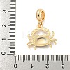 Rack Plating Alloy Enamel Crab European Dangle Charms FIND-B034-47G-3