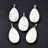 Natural Howlite Pendants G-D084-01P-B16-5