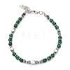 Adjustable 304 Stainless Steel Gemstone Beaded Bracelets FS-WG23DE2-06-1