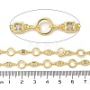 Rack Plating Brass Glass Link Chains CHC-P012-02G-2