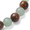 8.5mm Round Natural Green Aventurine & Tiger Eye Beaded Stretch Bracelets for Women Men BJEW-JB10435-4