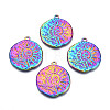 Ion Plating(IP) 201 Stainless Steel Pendants STAS-N098-077M-2