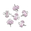 SHEGRACE Brass Pave Cubic Zirconia Rectangle Connector Charms XGRQ2O378-438B-P-2