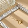 Brass Clear Cubic Zirconia Pendant Necklaces for Women NJEW-R018-02G-02-2