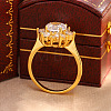 Brass Pave Cubic Zirconia Finger Rings for Women WG393CA-02-2