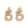 304 Stainless Steel Rhinestone Pendants STAS-N133-03F-G-1