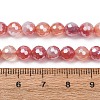 Electroplated Natural Agate Beads Strands G-B191-A07-6mm-15-5